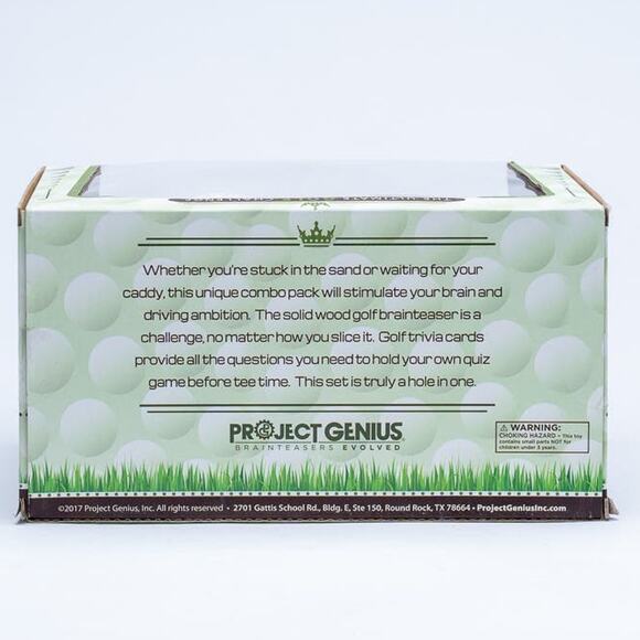 Project Genius Ultimate Golf Challenge Brain Teaser Puzzle Trivia Jumbo Wooden - Picture 2 of 5